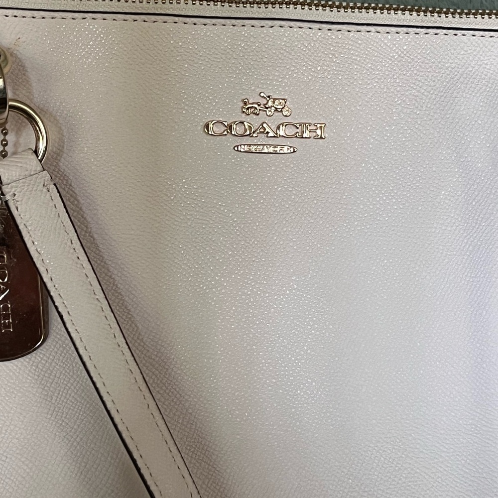 Coach White Leather Ava Tote Bag - Picture 2 of 11